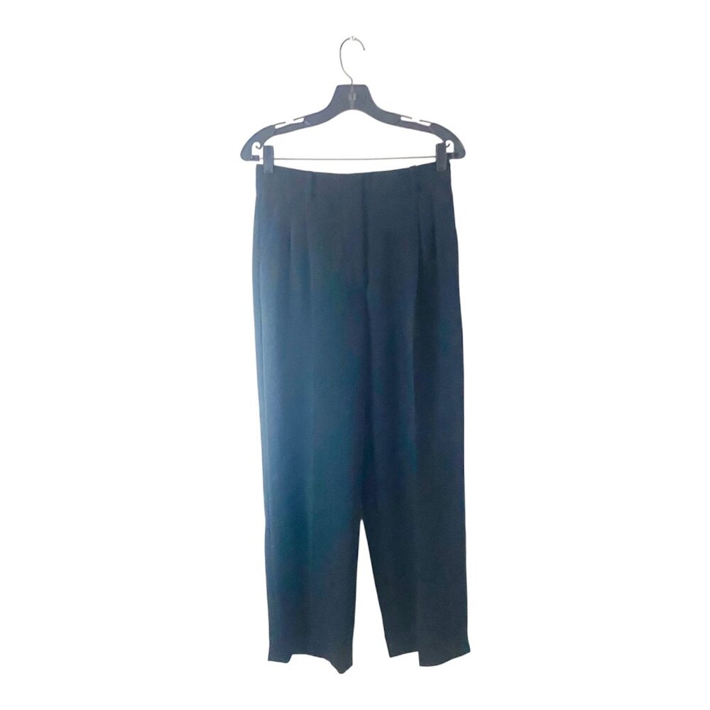 Wilfred Pleated Trousers — Tailored Poise in Deep Charcoal (Size 6) - Picture 4 of 13